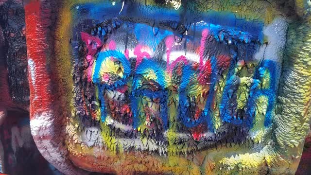 Cadillac Ranch up close