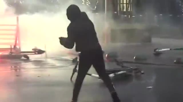 Brussels Germany more footage of protesters destroying the city