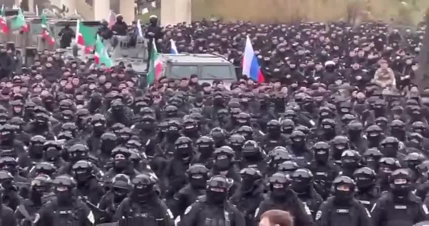 10,000 Chechen security forces are preparing to be sent to Ukraine in Grozny