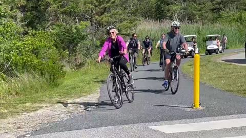 Biden Falls Off His Bike While Standing