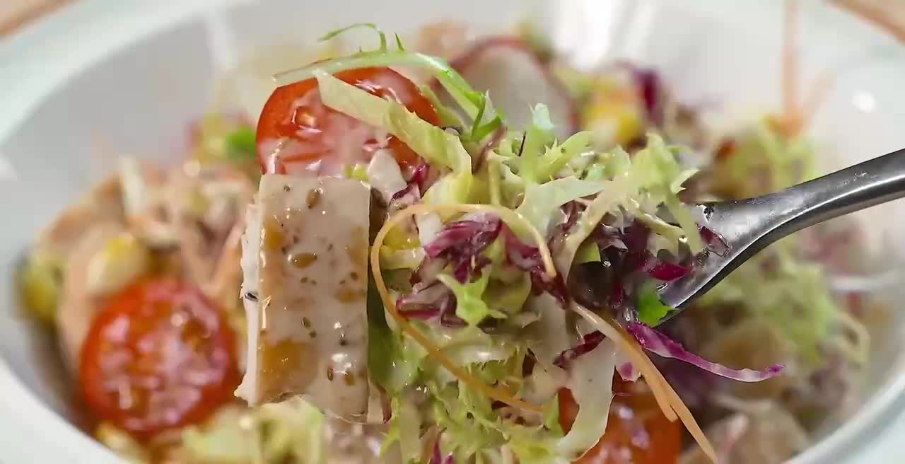 Vegetable salad is delicious the way I do it