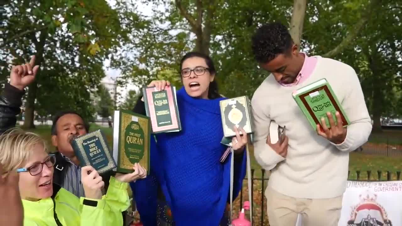 7 Different Offical Qurans at Speakers Corner