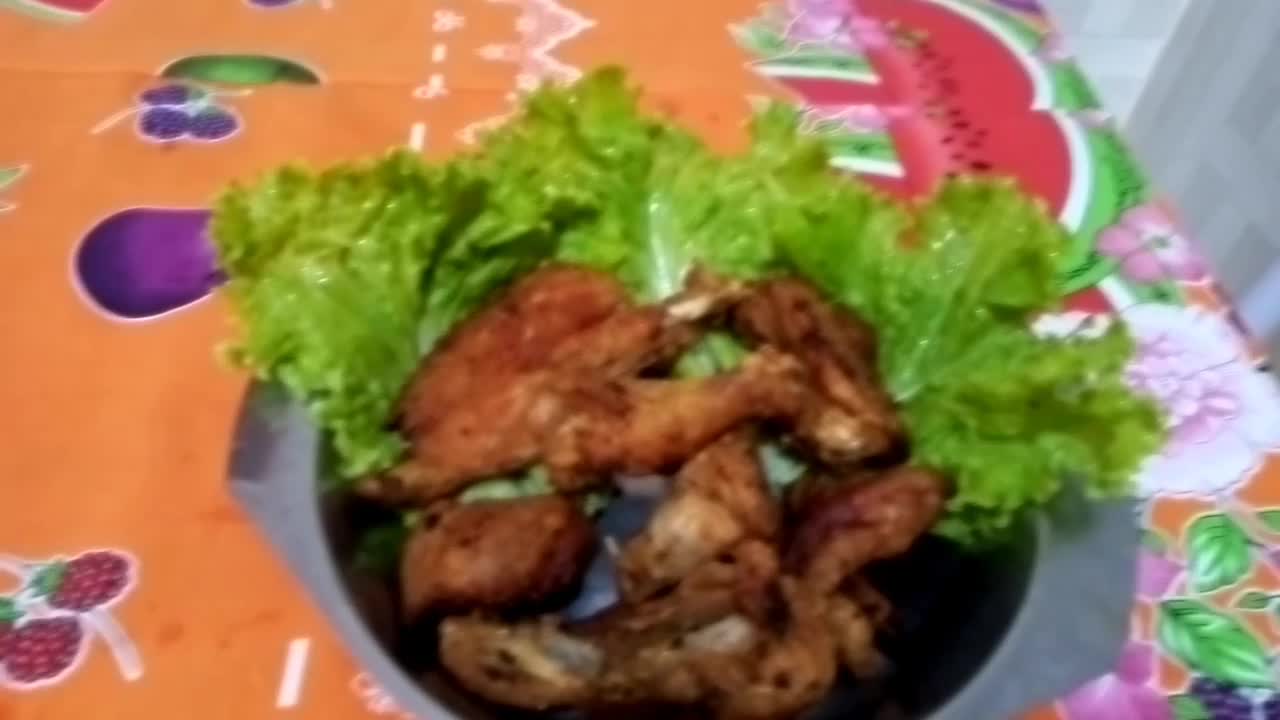Frango assado crocante