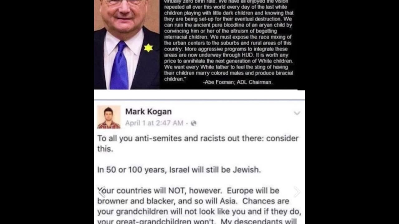 The Jewish genocide of the white Aryan species in their own words...