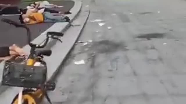 Chinese Sleep On The Street