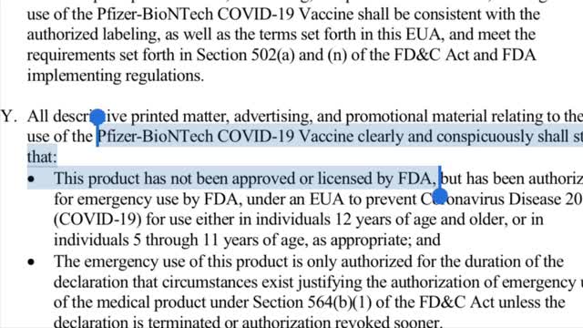 PROOF THAT THE FDA DID NOT APPROVE THE COVID-19 VACCINE