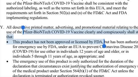 PROOF THAT THE FDA DID NOT APPROVE THE COVID-19 VACCINE