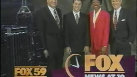 January 9, 1996 - Bumpers for WXIN Indianapolis 10PM News & Fox Tuesday Movie