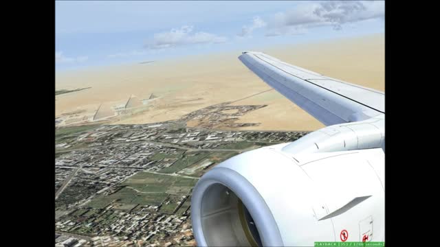 Landing in Egypt.