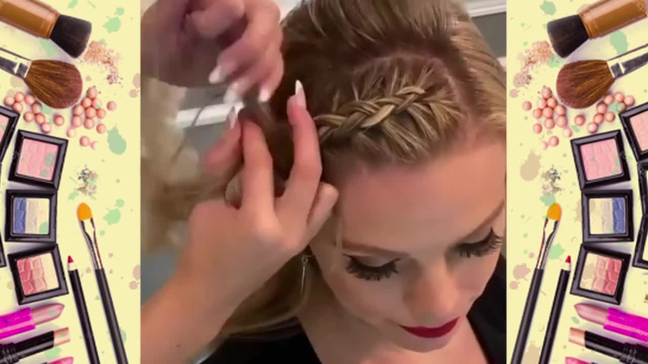 Simple hairstyle for the holiday