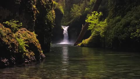 The sound of water and the river and the feeling of relaxation