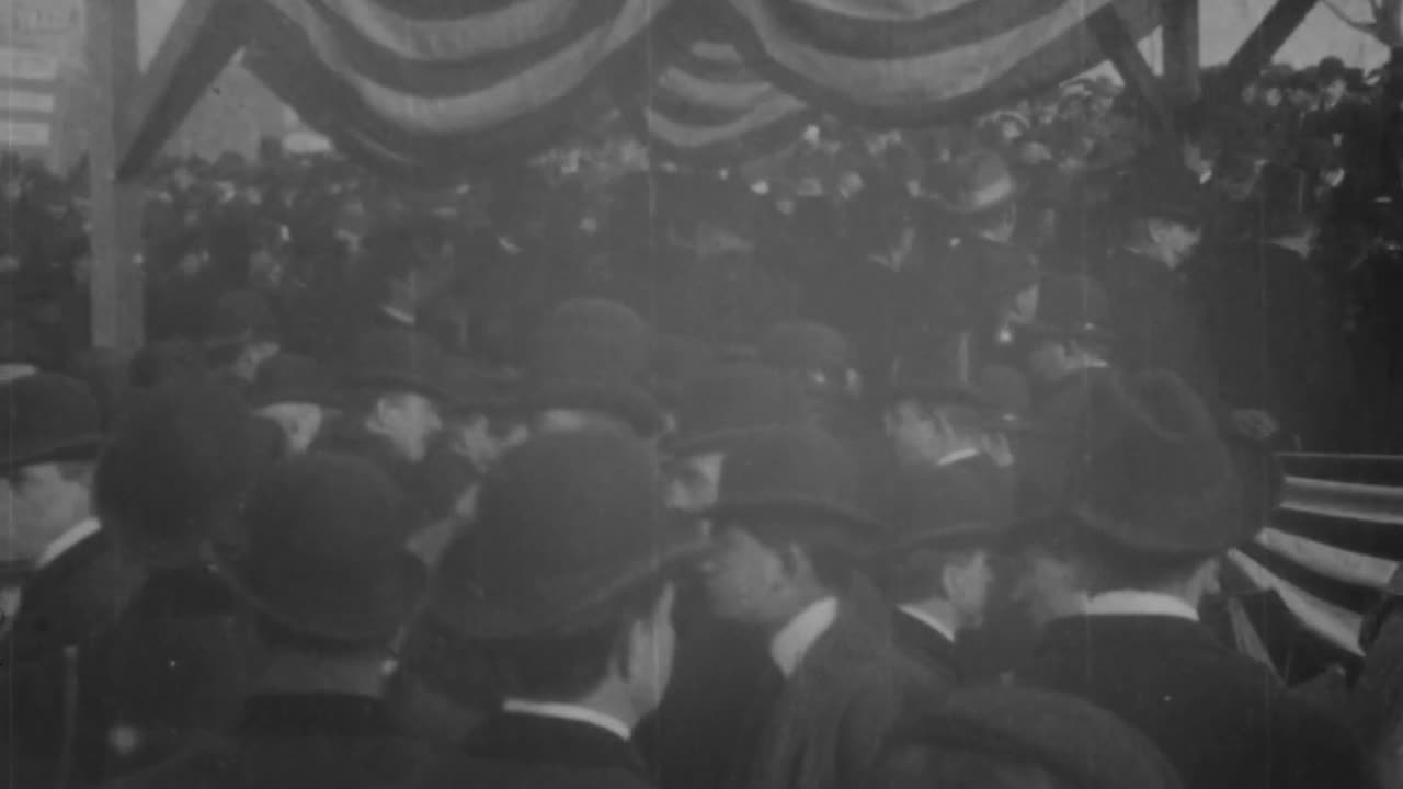 Opening Of New East River Bridge, New York (1903 Original Black & White Film)