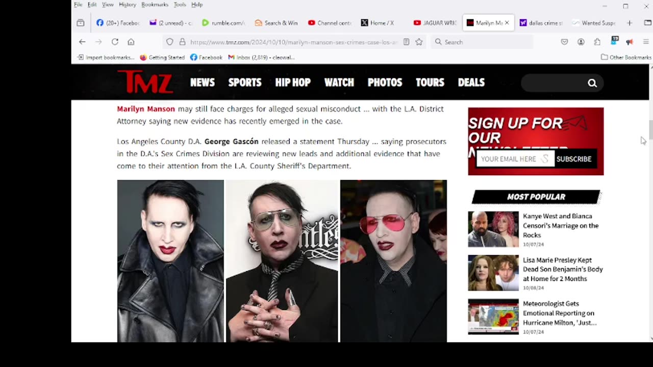 Marilyn Manson New Evidence in Alleged Sexual Misconduct Case ... L.A. District Attorney Says