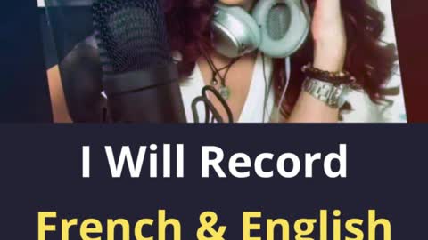French & English - Female Voice Over