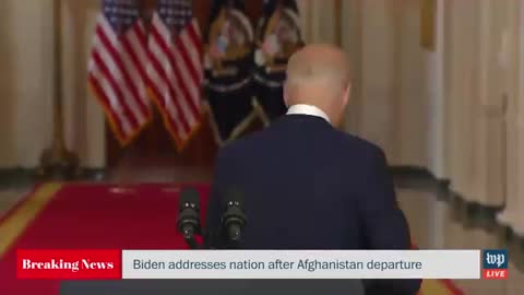 Biden Flees Podium And Ignores Reporters After Speech On Afghanistan