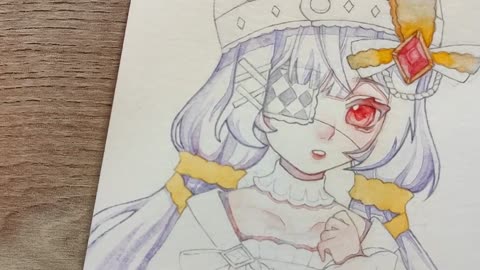 The teacher draws a very beautiful anime character, you can learn it together