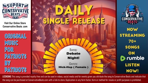 Conservative Beats - Daily Single Release - Debate Night - Hick-Hop ( Female ) - 6/26/24