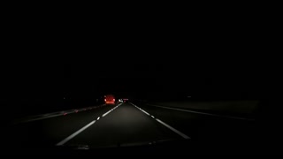 Night driving on the M27. GoPro speedlapse