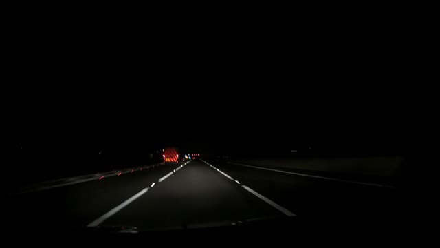 Night driving on the M27. GoPro speedlapse