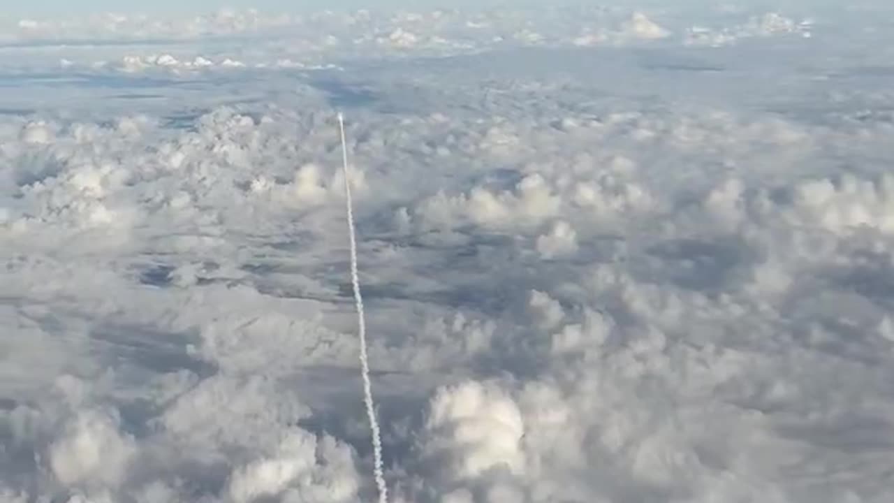 Japan launches flagship H3 rocket carrying military communications satellite - a view from a plane