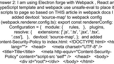 quotContent Security Policy of your site blocks the use of 39eval39 in JavaScriptquot warning when