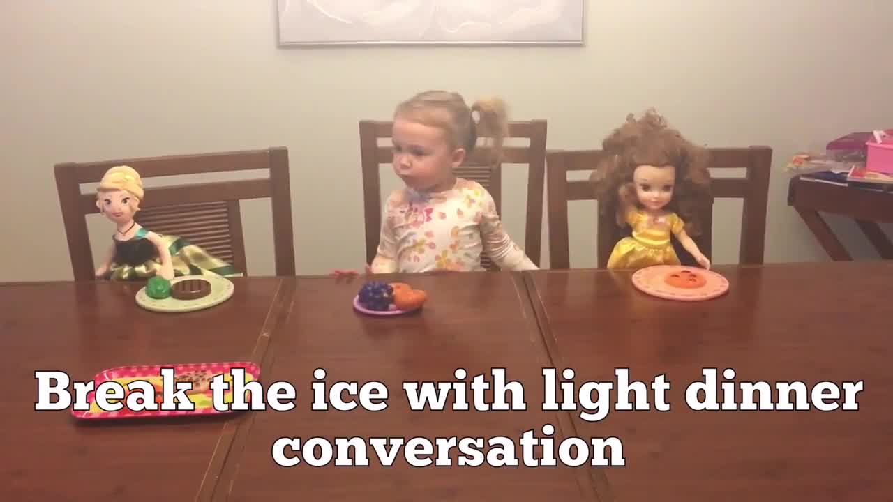 Little girl demonstrates how to host a fabulous dinner party