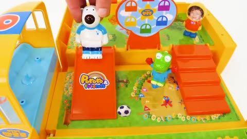 Learning Video Pororo the Little Penguin Toys for Kids - School Bus and Fire Truck!