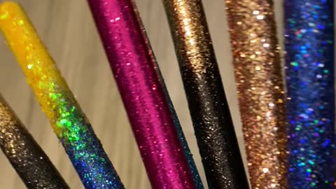 glitter pens almost done!