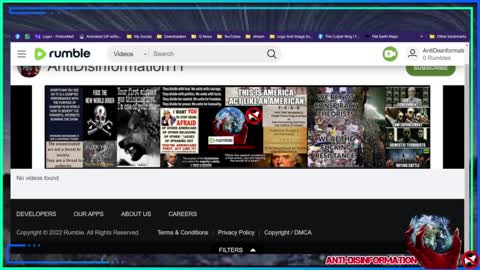 New Rumble Channel Anti-Disinformation 10, Anti Disinformation 10, AntiDisinformation10