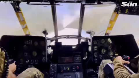 Ukrainian combat helicopters pick off Russian targets
