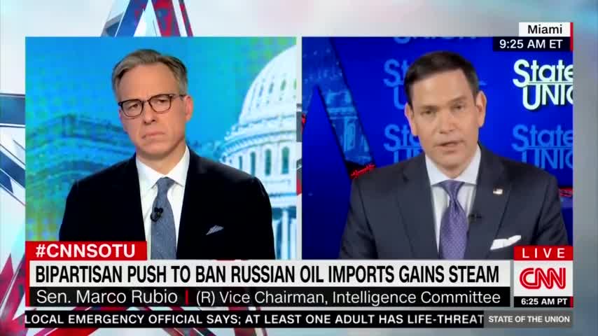 Sen Rubio: It Makes No Sense To Buy Russian Oil & Fund Their War