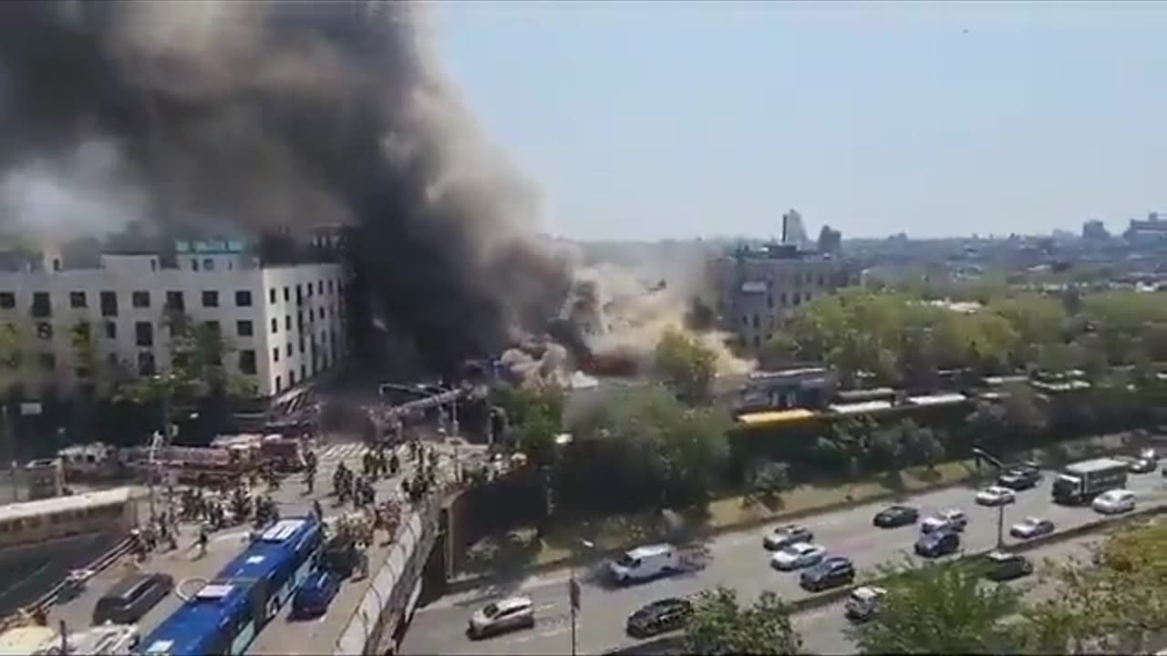 New York Buildings on fire. Could the imported revolutionary migrants have started it?