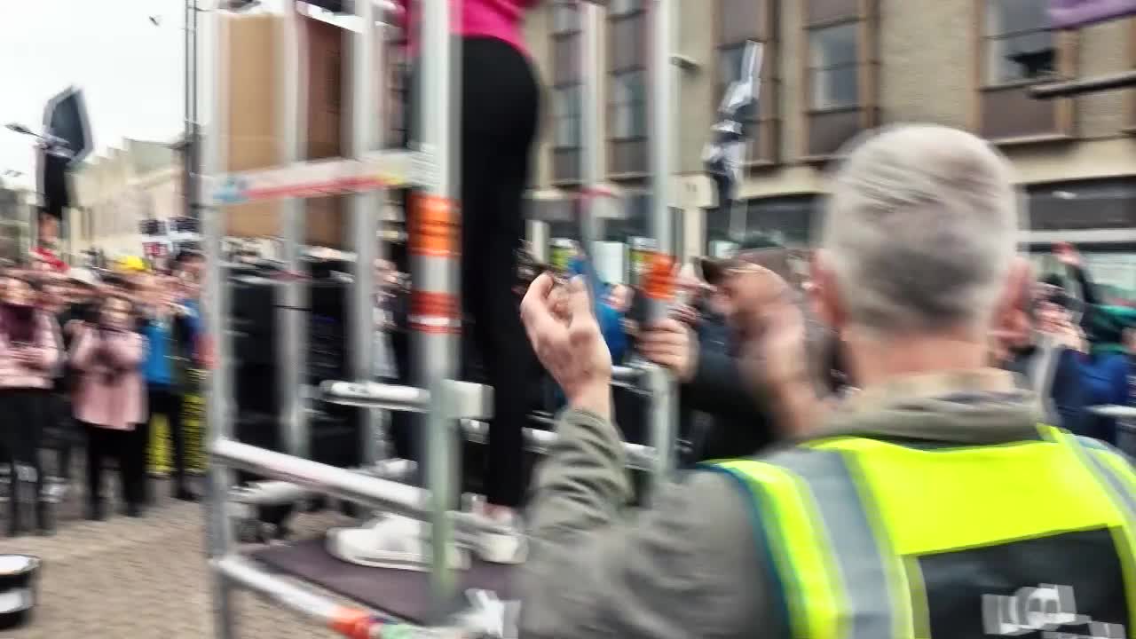 Katie Hopkins addresses the crowd at Worldwide Freedom Rally, TRURO