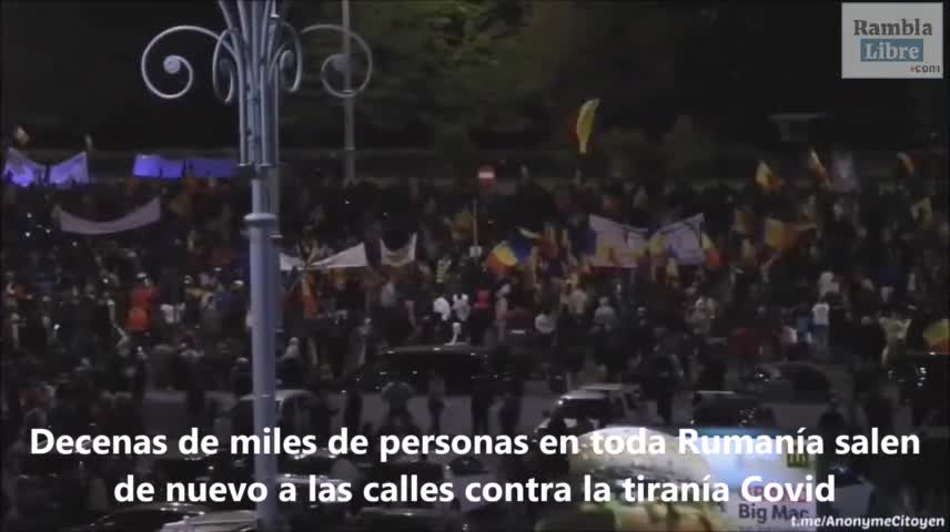 Decenas de miles de personas salen de nuevo a las calles en Rumanía contra la tiranía Covid