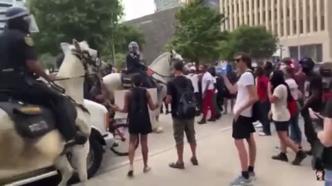 Canadian police trample protestor