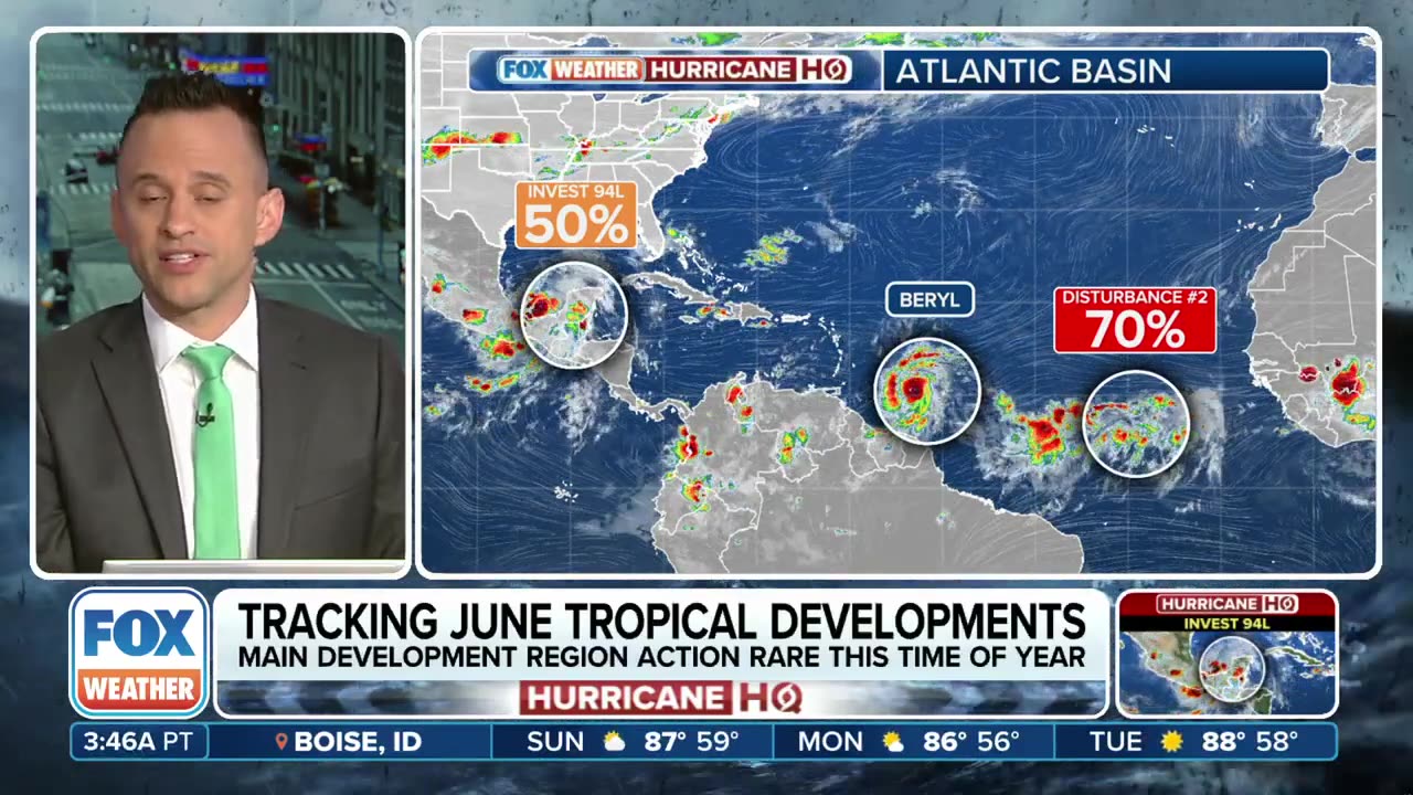 HURRICANE SEASON Tracking Invests 94L, 96L As Hurricane Beryl Heads Towards Caribbean