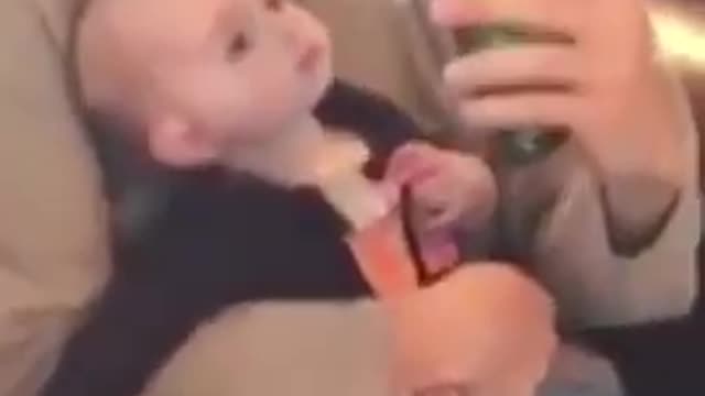 Funny babies and dad video