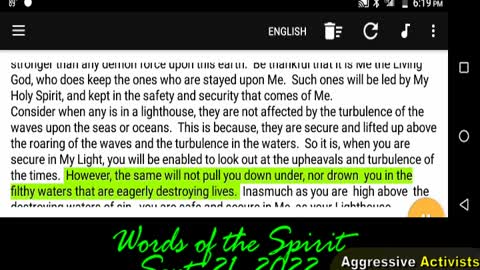 WHO CONTROLS YOU? Words of the Spirit-Sept 21 2022