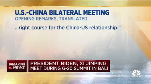 President Biden meets with China's Xi Jinping during G-20 summit in Bali