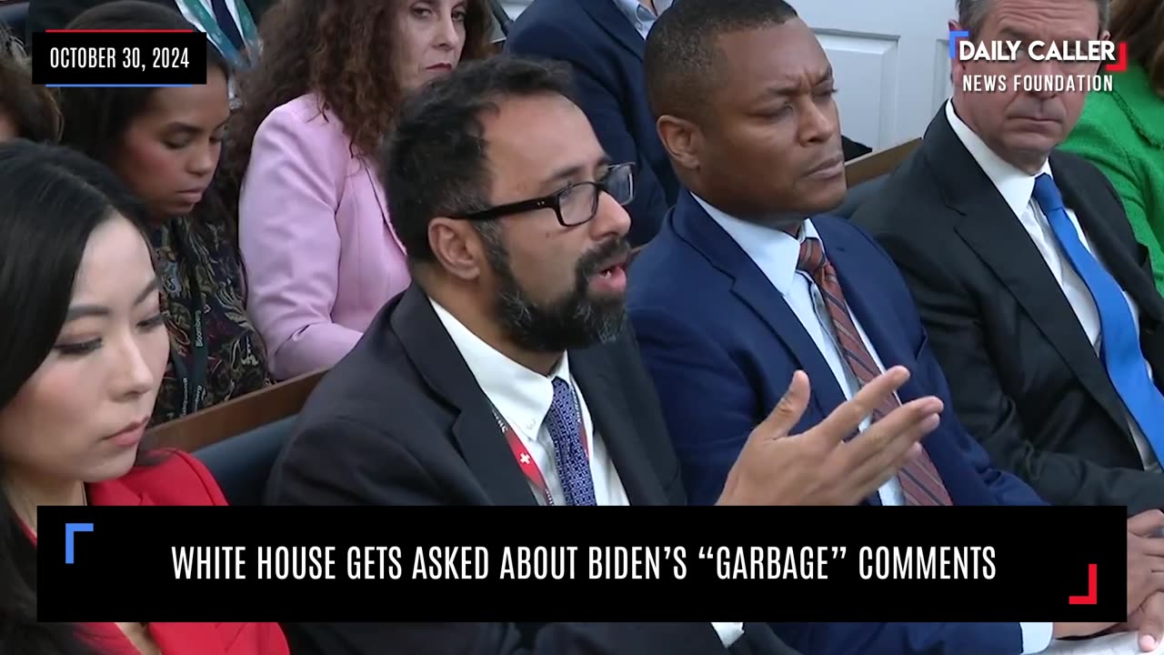 White House Asked About Biden's "Garbage" Comments