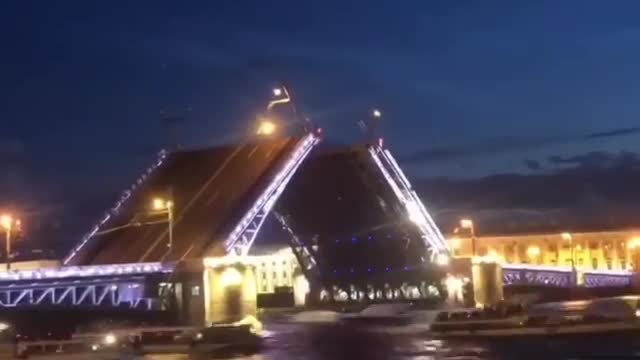 Palace bridge at the St.Peterburg