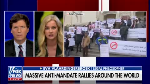 Tucker Carlson Talks With Eva Vlaardingerbroek (Legal Philosopher) To Cover V@xxine Passport Protests Across Europe