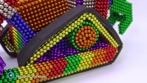 "Magnet Challenge - Building a Caterpillar D11T Large Bulldozer from Magnetic Balls | ASMR 4K"