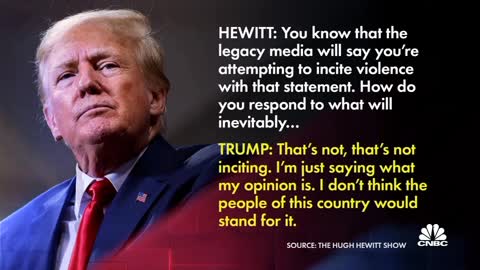 Trump says there will be big problems if indicted