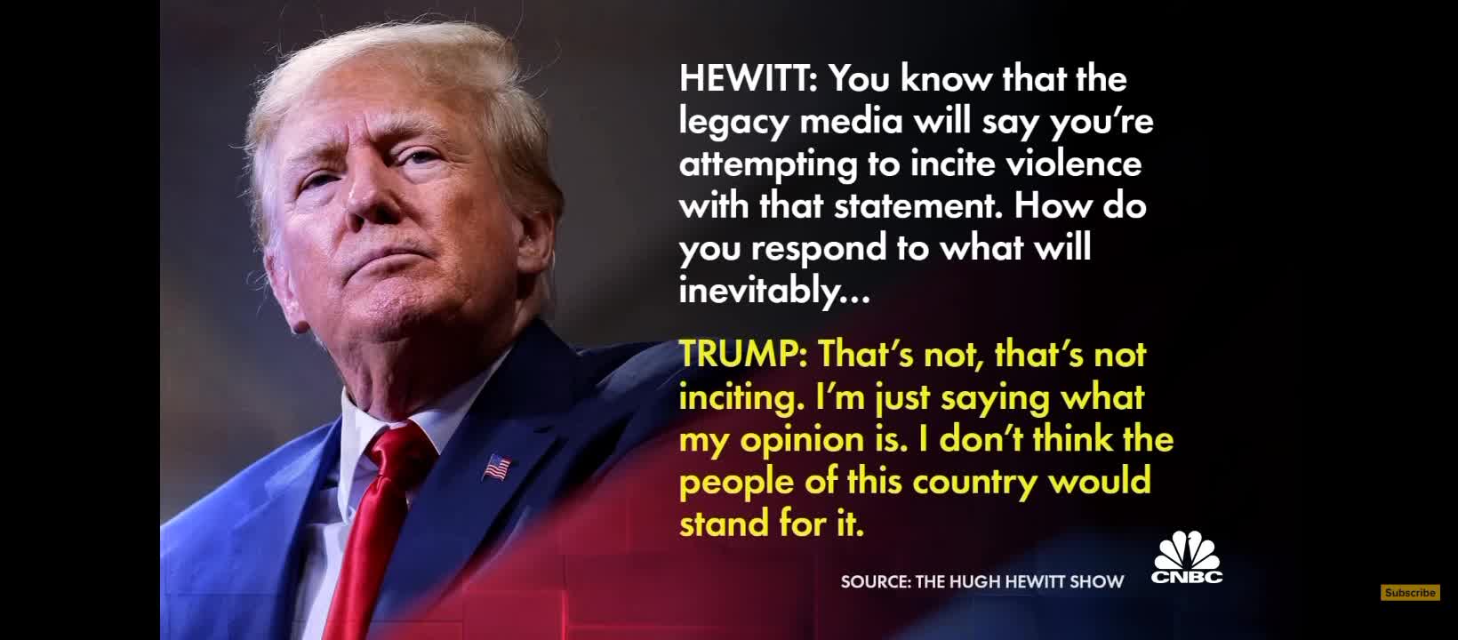 Trump says there will be big problems if indicted