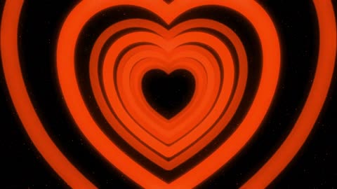 577. Heart Night Love Tunnel 🧡Background Orange Heart