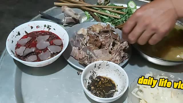 family dinner with duck blood soup | daily life vlog