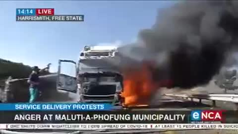 Truck Destruction in Harrismith