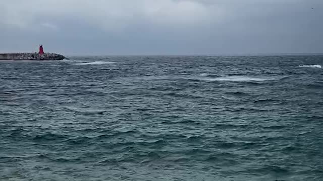 a cloudy sea