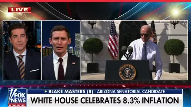 Blake Masters slams Democrats for throwing a party for themselves while people are being crushed by inflation